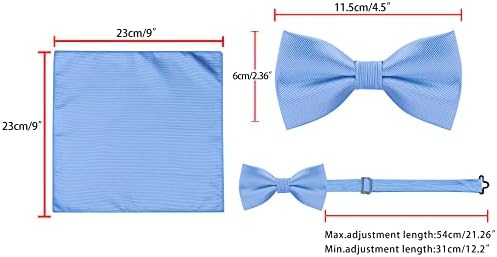 Набор от Връзки Allegra K за Мъже, Сатен, Папийонка, Кв. Джобен Монофонични Вратовръзка за Сватбен Бизнес