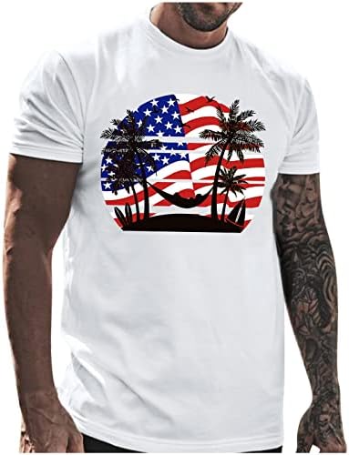 Летни Мъжки Тениски, Мъжки Годишна Ежедневна Тениска С Принтом на Деня на Независимостта, Блуза С Кръгло деколте и Къс Ръкав, Мъжки Риза