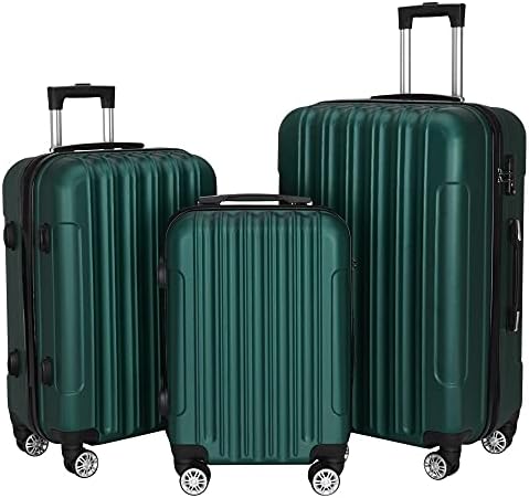 XSLadvertis Куфар и 3-в-1 Многофункционално пътен куфар за съхранение с голям капацитет, Тъмно зелен металик