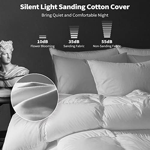 Пуховое одеяло OCEANSLEEP от гъши пера - части за настоящият одеяла California King Size Hotel, Всесезонное Пуховое одеяло, мощност на запълване 780 +, 67 Грама, Стеганое одеяло с Ъглови