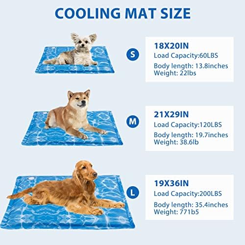 Охлаждащ подложка за кучета с впръскване на вода Dolloly - Здрав Охлаждащ подложка за домашни любимци, Охлаждащ Подложка за кучета с дизайн Blue Ocean за по-Големи Кучета и ?