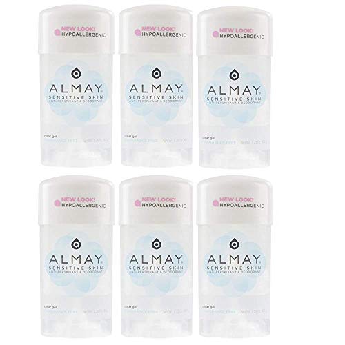 Almay Sensitive Skin, Прозрачен Гел, Без ароматизатори - 2,25 унции (опаковка от 6 броя)
