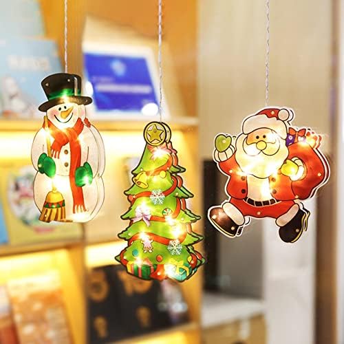 Коледни Декоративни светлини синхайкуачжина горят в Прозорците № 7:Коледа северни елени