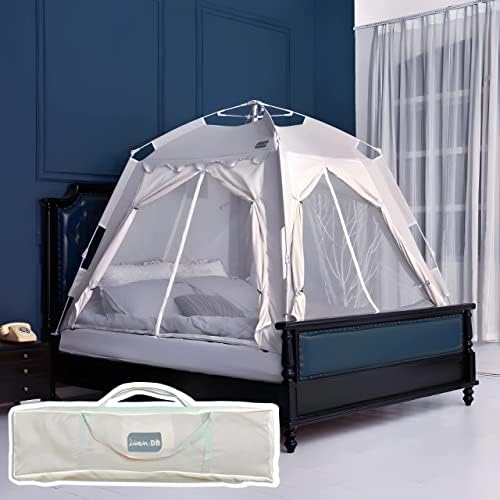 LiveinDB Закрит Автоматична Всплывающая 4-Врати палатка с две единични легла с 2-Слойными завеси за възрастни и деца,