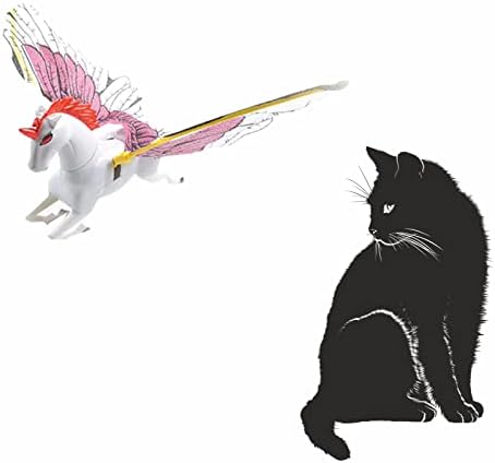 MetaProDAO Електрически Играчки За Котки Имитация на Птици, Интерактивна Играчка за котки, Автоматична Подвесная Летяща Птица,