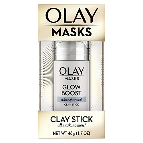Маска за лице-стик Olay за лице, Усиливающая блясък с Бяла глина, Въглищен, 1,7 грама (опаковка от 3 броя)