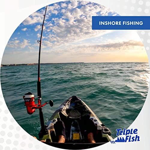 Риболовен лидер Triple Fish от фторуглерода - Прозрачен, невидим, траен и сверхпрочный, притежава висока устойчивост на износване, бързо потъва в сладка и солена вода.