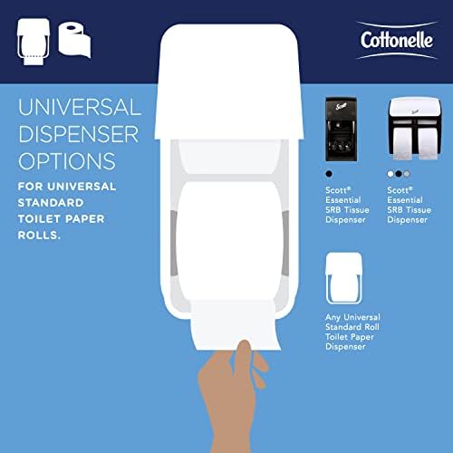 Стандартна рулонная тоалетна хартия Cottonelle® Professional (13135), 2 пласта, Бяла, в компактен калъф за