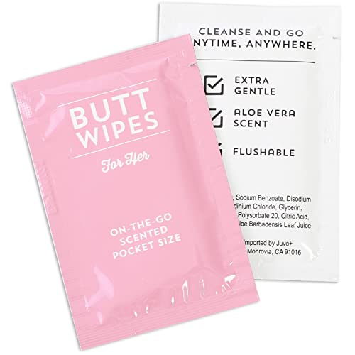 100 Опаковки Мокри кърпички за дупе за жени в Индивидуална опаковка, Смываемых, с аромат на алое Вера