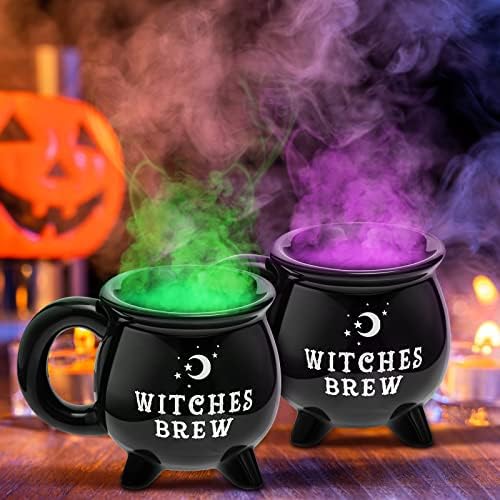 Кафеена чаша Tessco Witches Brew, Ведьмин Котел, Кафеена чаша, Черни Керамични чаши за Кафе, Черна чаша с 12 унции,