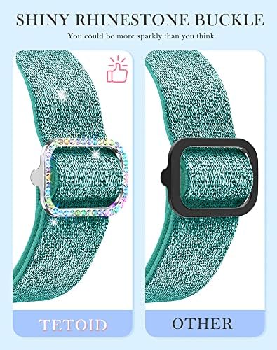 Комплект женски ремъците и седалките LETOID Apple Watch, съвместим само с iWatch 41 мм, 3 опаковки Еластичен нейлонового