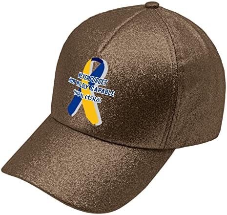 Шапка към Световния Ден на Даун Синдрома на Даун за момче с бейзболна шапка, Смешни шапки, Никога не забравяйте