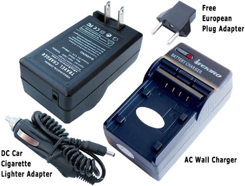 iTEKIRO AC Стенно Зарядно за Кола dc Комплект за Panasonic NV-GS500EG-S + iTEKIRO 10-в-1 USB Кабел За зареждане