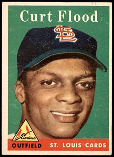 1958 Topps # 464 Курт Флуд в Сейнт Луис Кардиналс (Бейзболна картичка) БИВШ Кардиналс