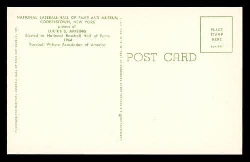 Пощенска картичка с надпис Люк Эпплинга от Залата на славата КОПИТО Чикаго Уайт Сокс #211279 - Издълбани подпис MLB