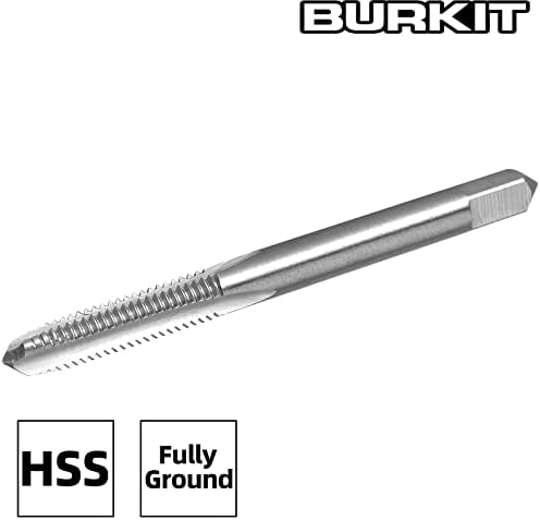 Burkit 2 елемента Метчик с дърворезба M2.4 X 0.45 Правосторонний, Машинен Метчик с директен Канавкой HSS M2.4 x 0.45