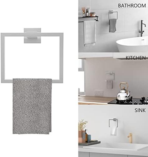 Набор от принадлежности за баня Warepro, 5 теми, Монтиране на стена от неръждаема Стомана, аксесоари за баня със сребърна