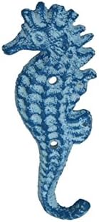 Монтиране на Куката В Морски стил с Ръчно изработени В Селски стил, Сребърен Декоративен Чугун Морско Конче, 5