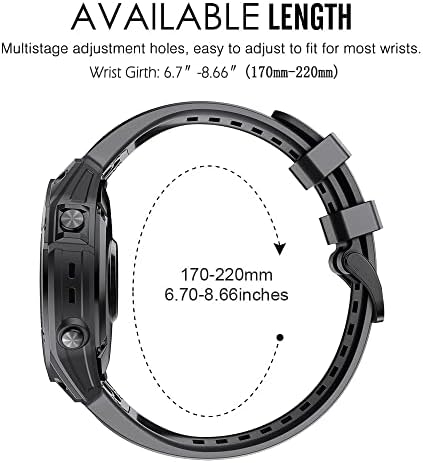 SAWIDEE 22 26 мм Силикон Каишка за часовник Въжета за Garmin Fenix 6X6 Pro 7X7 5 5X3 3HR 945 Гривна за умни часа быстроразъемный Гривна (Цвят: Q, размер: 22 мм Fenix 6-6Pro)