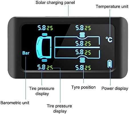 Монитор за налягането в гумите MiOYOOW, Система за Контрол на Налягането в гумите на товарни автомобили с 4/6