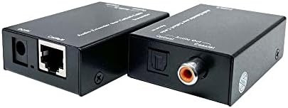 Удължителен кабел Цифров оптичен коаксиален аудио S/PDIF по кабел Ethernet