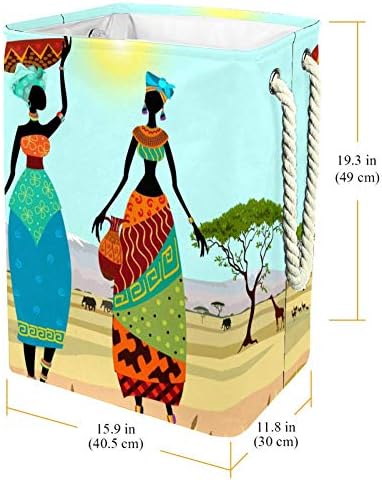 Unicey Африкански Жени в Планински Пейзаж, Кошница за дрехи, Сгъваема Кошница за Съхранение на Детска Количка