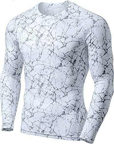 TSLA 1 или 3 Опаковки Мъжки Компрессионных Блузи UPF 50+ и е с дълъг Ръкав, Спортна Риза За тренировки, Защита