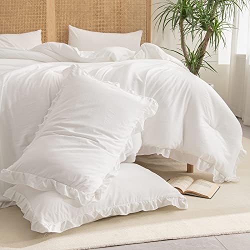 Комплект бели завивки California King Size, Комплект спално бельо от велпапе одеяла с накъдрена ресни, Одеяло от микрофибър