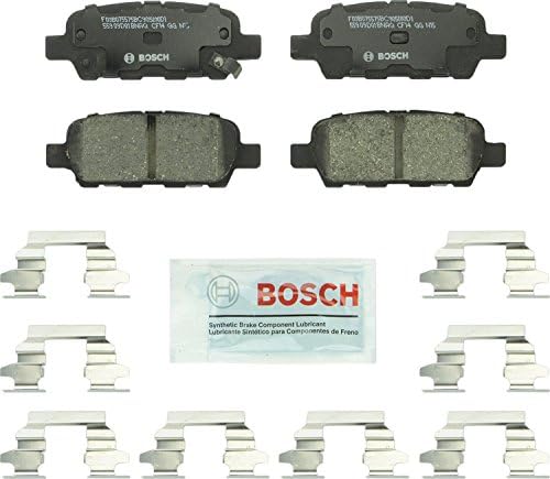 Керамични дискови накладки BOSCH BC905 QuietCast Премиум-клас, съвместими с някои Infiniti; Nissan 350Z, 370Z, Altima, Juke,