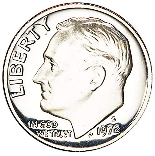 Монетен двор на САЩ, 1972 година на издаване Proof Roosevelt Dime Choice Без лечение