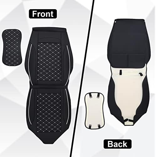 DSISIMO Пълен Комплект Покривала за автомобилни седалки, Калъф за възглавница на седалката, Съвместим с за 2007-2018 Jeep Wrangler