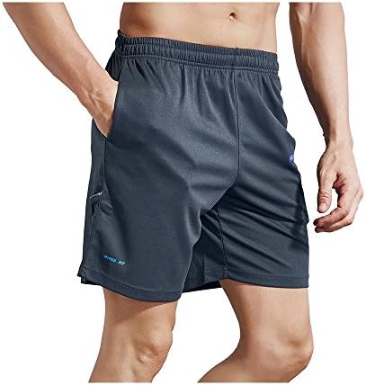 Xiami Leyuan Размерът на САЩ Мъжки Спортни Шорти за бягане в Салона Active Dry Fit Окото Спортни къси Панталони с Джобове