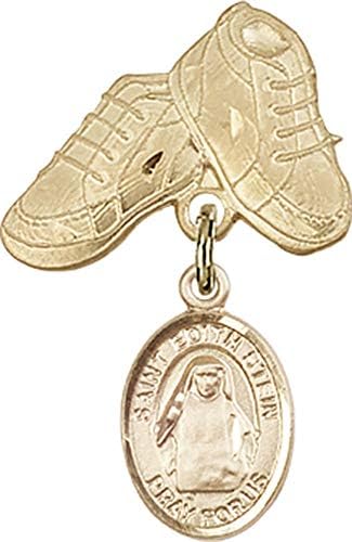 Детски икона Jewels Мания за талисман на St. Edith Stein и игла за детски сапожек | Детски икона от 14-каратово злато