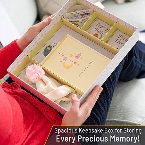 Книга за паметта, за бебе Little Growers С коробочкой на паметта, стикери на Детски постижения И набор от Детски отпечатък - Албум за албуми И снимки за новородени бебета в