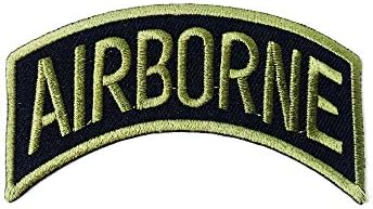 TH Въздуха Армията Военна нашивка Зелен армейского цвят, яке с байкерским логото, Тениска, пришитая желязо, Бродирана