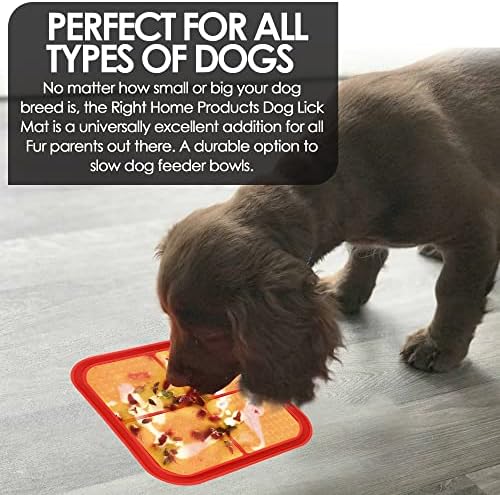 Стоки RightHome Подложка за вылизывания кучета Мат бавно подаване на храна за кучета – 2 опаковки – за намаляване