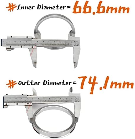 Центрические пръстени на главината Laicarvor от алуминиева сплав 74,1 - 66,6 OD = 74,1 mm ID = 66,6 мм Броя (4)