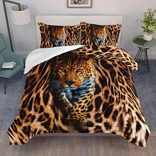 BailiPromise Леопардовое Спално Бельо, Стеганое одеяло с 3D Модел на един Леопард, Стеганое одеяло с изображение на