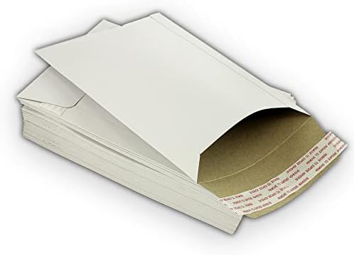 50 EcoSwift 6 x 8 CD / DVD Фотопочты Съхраняват Плоски Пликове от бял картон с самозаклеивающейся печат 6x8