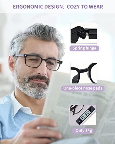 NOVIVON 6 опаковки очила за четене, заключващи синя светлина за жените и мъжете, белите дробове, предпазват от напрежението