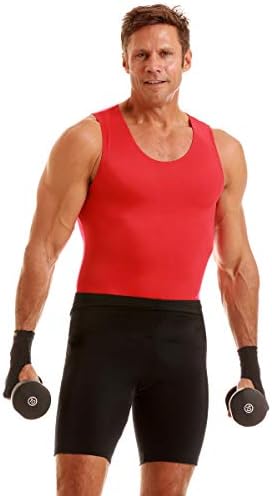 Insta Slim ISPRO Майк за отслабване на мускулите, Коригиращото Бельо, Компресиране Тениска за мъже (Произведено в САЩ)
