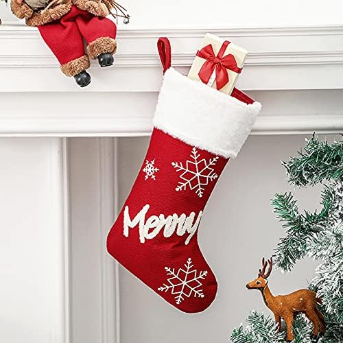 Коледен Орнамент Притежателите Модел Чорапи Чорапи Празнични Висящи Украшения Клетчатая Парти за Коледа Червен Семеен