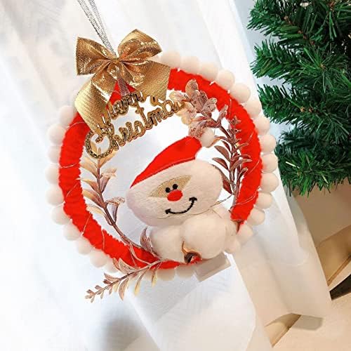 Креативен Коледен Медальон Ръчна изработка Направи си сам с Светящимся Венец, Семейни Коледни Украси В Прозорец,