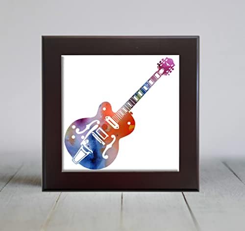 Декоративни плочки за електрическа китара с абстрактно акварельным шарките (6 X 6 в рамка)