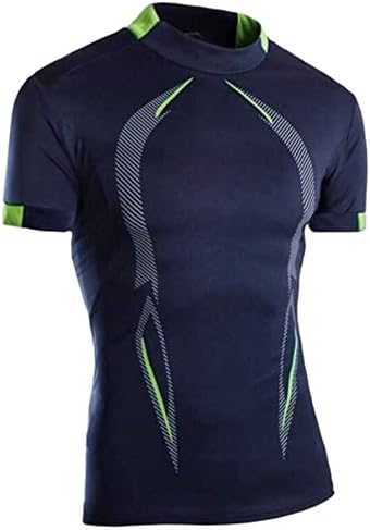 Мъжки Модельная Риза, Мъжки Дишаща Спортна Горната Риза, Облегающая Модерна Риза С Къс Ръкав, Блуза, Бързосъхнеща