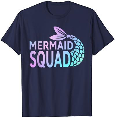 Тениска Mermaid Squad Birthday Squad за парти на Мама Mama Момиче