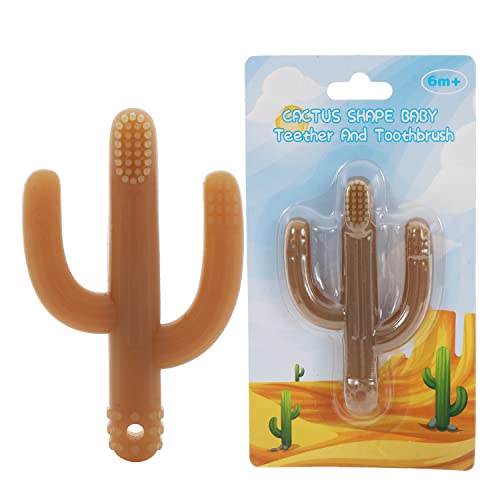 Детски играчки за никнене на млечни зъби Cactus, четка за Зъби | Самоуспокояющийся Аналгетичен Мек Силиконов Прорезыватель,