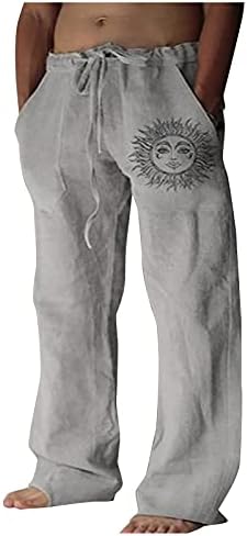 Мъжки Панталони Свободно, Намаляване, Ленени Панталони за Мъже, Модерни и Удобни, Качествени Меки Ленени Панталони