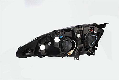 Проектор Anzo USA 121197 Acura RSX с черна прозрачна фарой Halo в събирането на - (Продава се по двойки)
